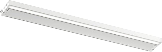 Kichler 6U Series 30" 120V LED Under Cabinet Light in White, Adjustable Light Temperature, 2700K and 3000K, (30" L x 4.25" x 1" H), 6UCSK30WHT