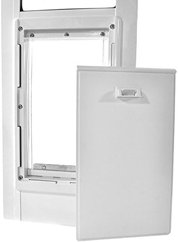 NEW - Ideal Pet Products Aluminum Pet Patio Door, Adjustable Height 77-5/8" To 80-3/8", 15" x 20" Flap Size, White - Retail $159