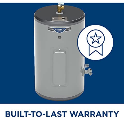 GE Appliances 10 Gallon Versatile Plug and Play Electric Water Heater with Adjustable Thermostat, Easily Installs Where You Want It, 120 Volt