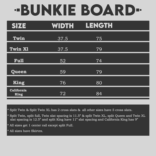 Zutan, 1.5-Inch Split Bunkie Board for Mattress/Bed, Fully Assembled, Improved Comfort and Support, King, Grey