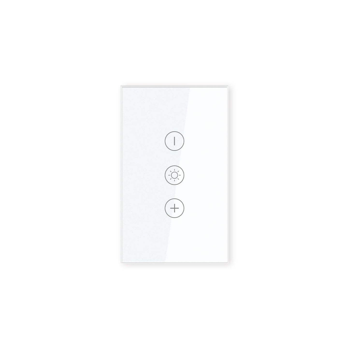 Smart Dimmer Switch,Single-Gang,Neutral Required,2.4GHz,Tuya/Smart Life App/Alexa,Tempered Glass Panel,White