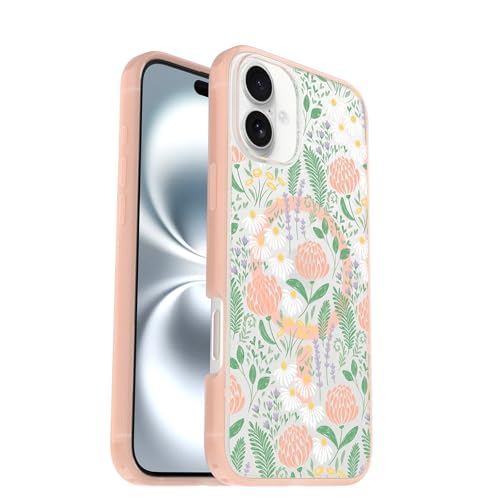 OtterBox iPhone 16 Plus Symmetry Series Clear Case - Peachy Bloom Pink