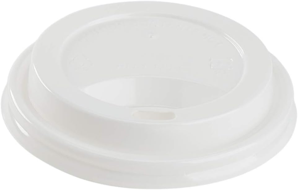 Karat PP Sipper Dome Lid for 8 oz Paper Hot Cup (White) - 1,000 ct