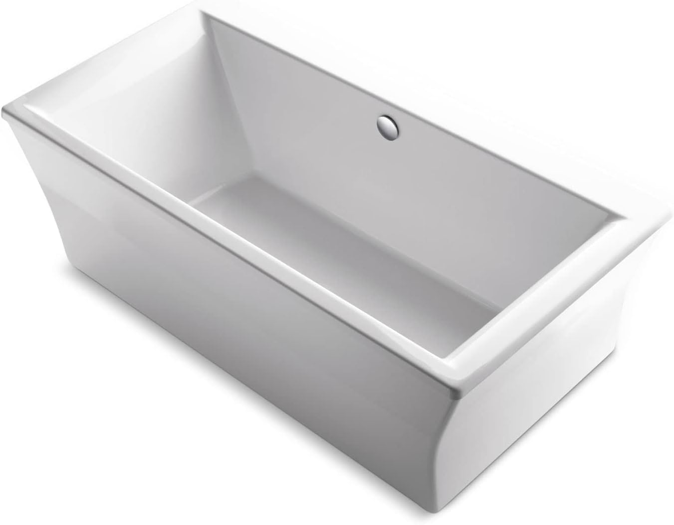 NEW - Kohler 6367-0 Stargaze 72-Inch X 36-Inch Freestanding Bath with Fluted Shroud and Center Drain