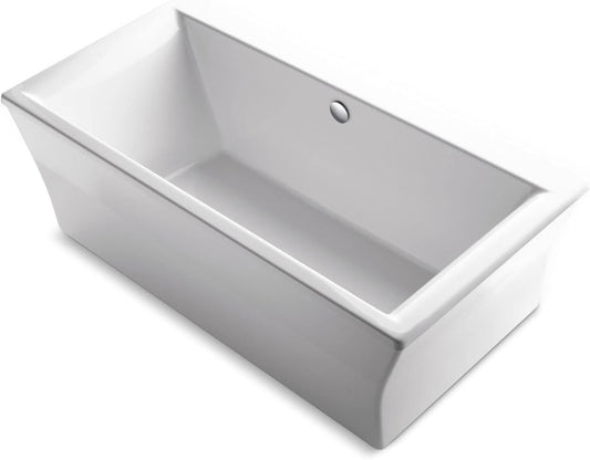 NEW - Kohler 6367-0 Stargaze 72-Inch X 36-Inch Freestanding Bath with Fluted Shroud and Center Drain