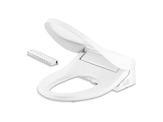Kohler PureWash Elongated Bidet Toilet Seat With Remote, Warm Water, Quiet-Close Lid Prevents Slamming, Easy Installation with Quick-Release, Self-Cleaning Wand, Adjustable Water Pressure