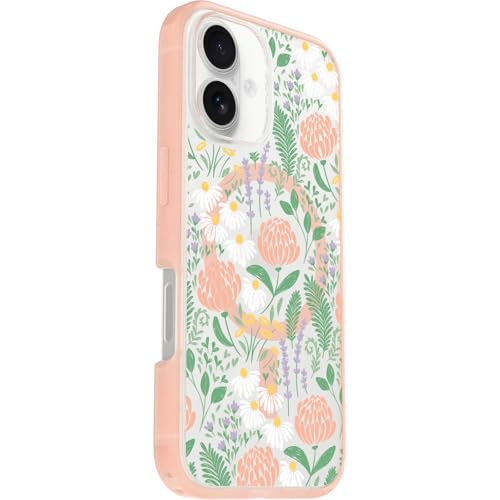 OtterBox iPhone 16 Symmetry Series Clear Case - Peachy Bloom Pink