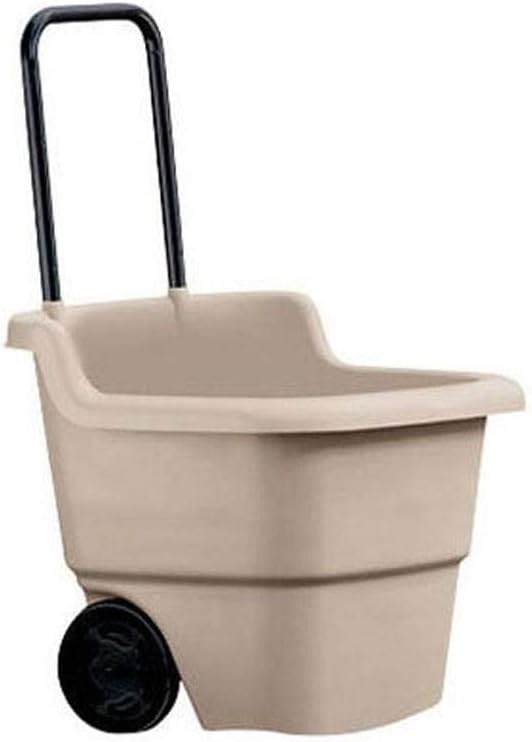NEW - Suncast Resin 15.5 Gallon Multi-Purpose Cart with Wheels, Brown,Taupe - Retail $39