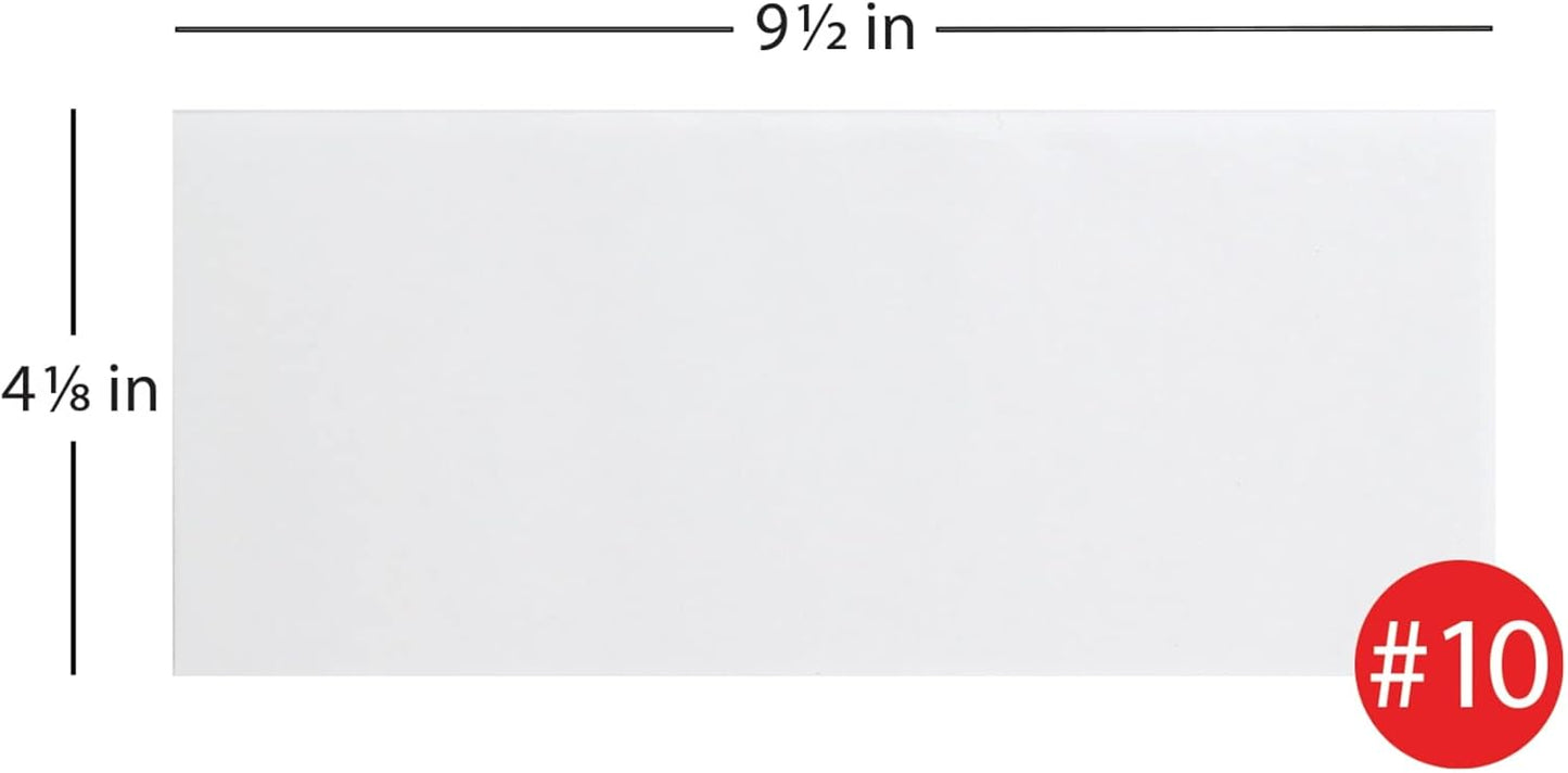 Office Depot Clean Seal(TM) Envelopes, #10 (4 1/8in. x 9 1/2in.), White, Box Of 500