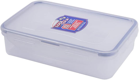NEW - LOCK & LOCK Easy Essentials On The Go Meal Prep Lunch Box, Airtight Containers with Lid, BPA Free, Rectangle (3 Section) -27 oz, Clear - Retail $8