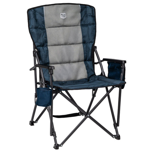 Timber Ridge Padded Folding Quad Chair with Side Organizer