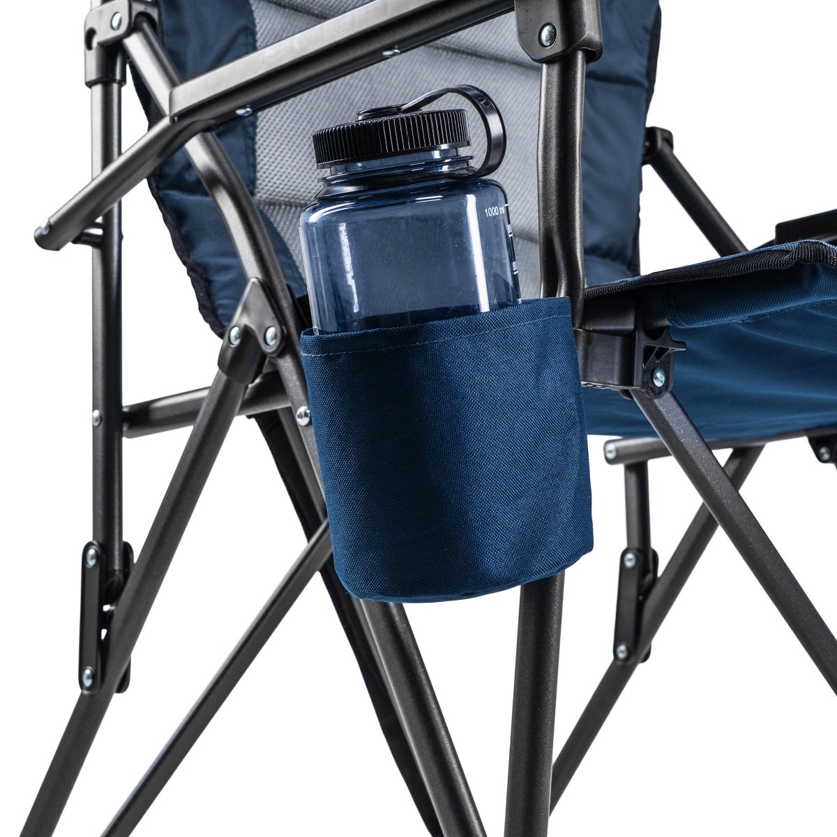 Timber Ridge Padded Folding Quad Chair with Side Organizer