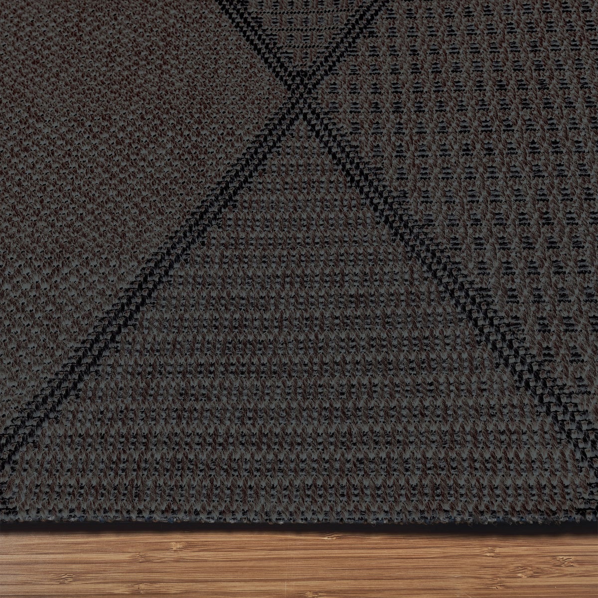 Laguna Indoor/Outdoor Area Rug, Morris Charcoal Pewter, 7'10” x 10'