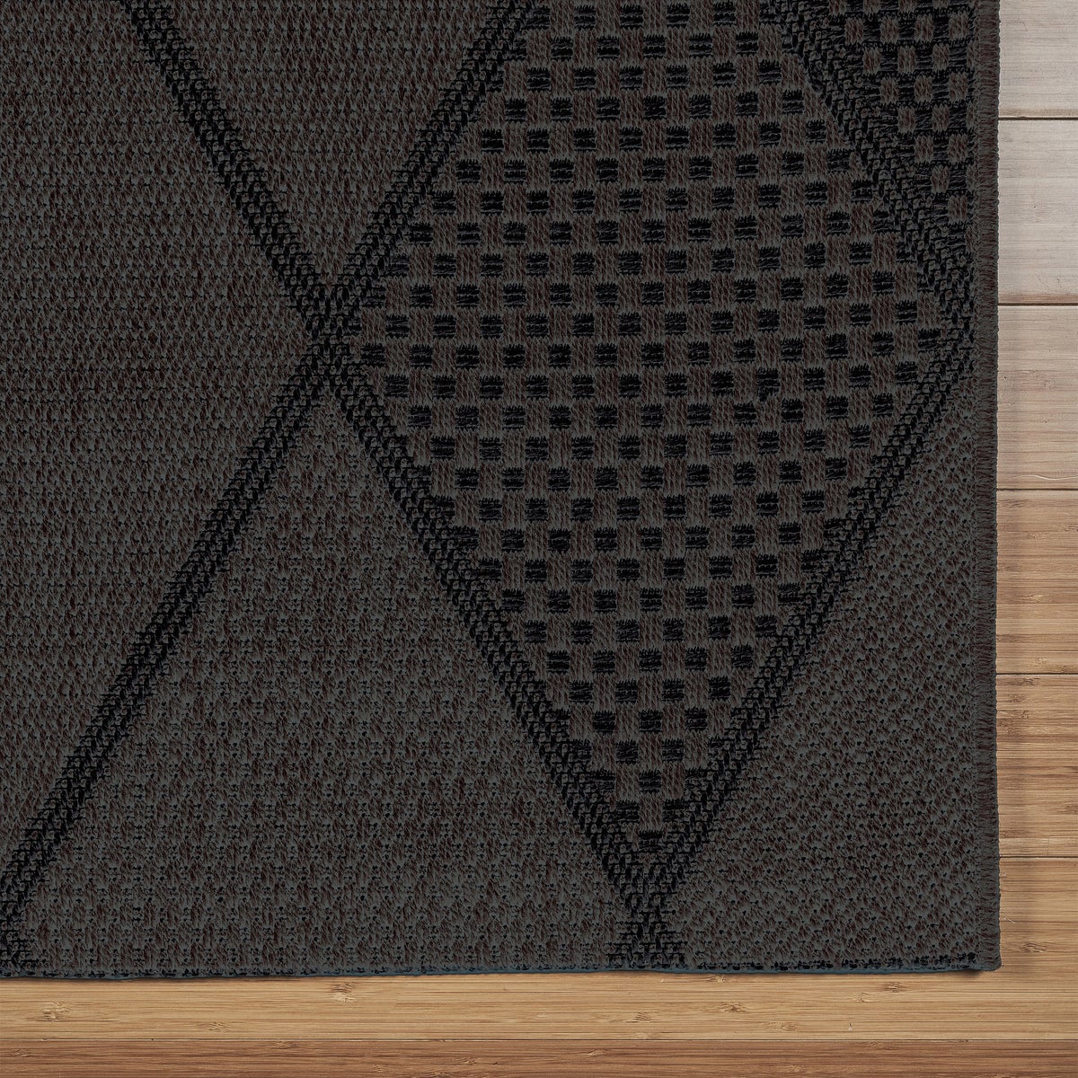 Laguna Indoor/Outdoor Area Rug, Morris Charcoal Pewter, 7'10” x 10'