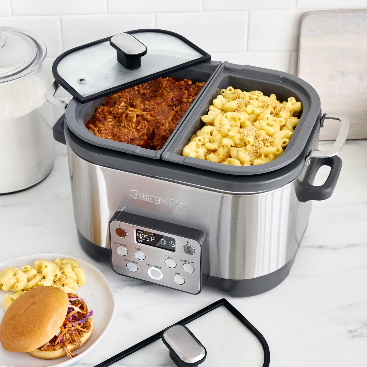 GreenPan 6QT Split Pot Slow Cooker