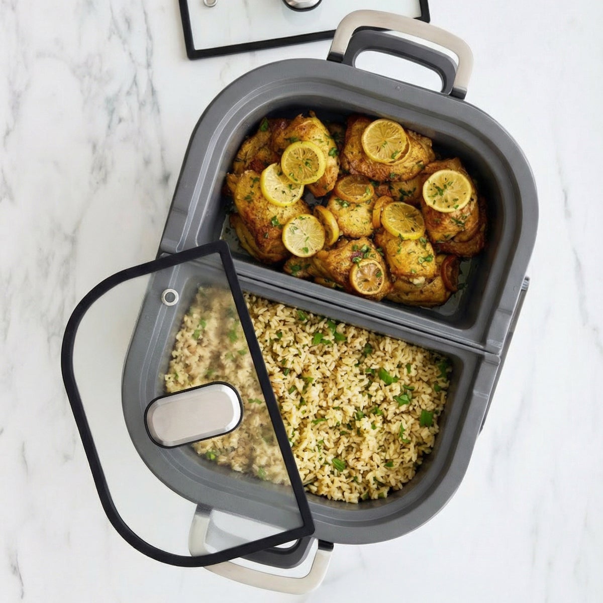 GreenPan 6QT Split Pot Slow Cooker
