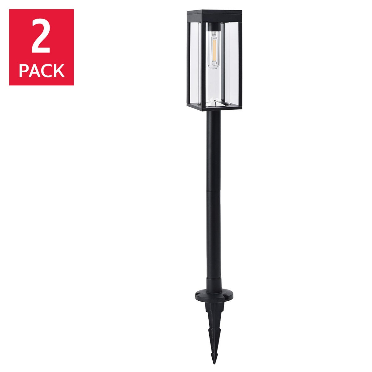 Lutec XL Solar LED Pathway Lights, 2-pack