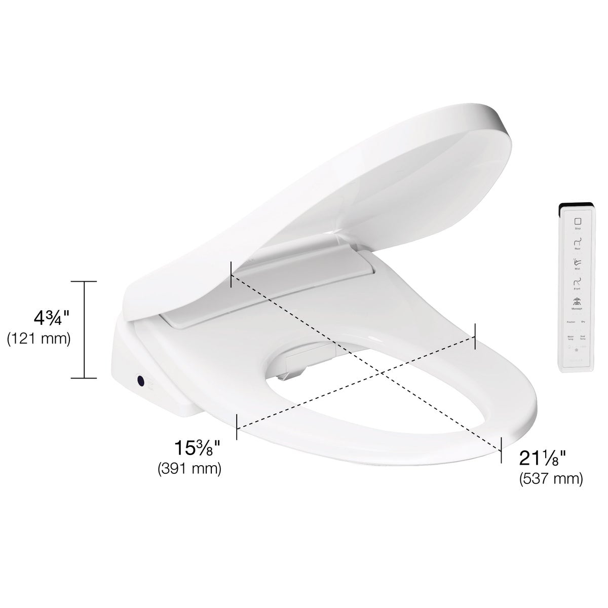 Kohler PureWash E805 Bidet Toilet Seat with Remote Control, Elongated