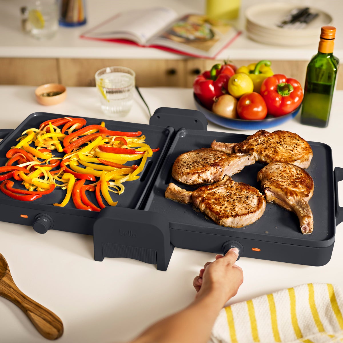bella 12"x24" XL Fold and Store Griddle