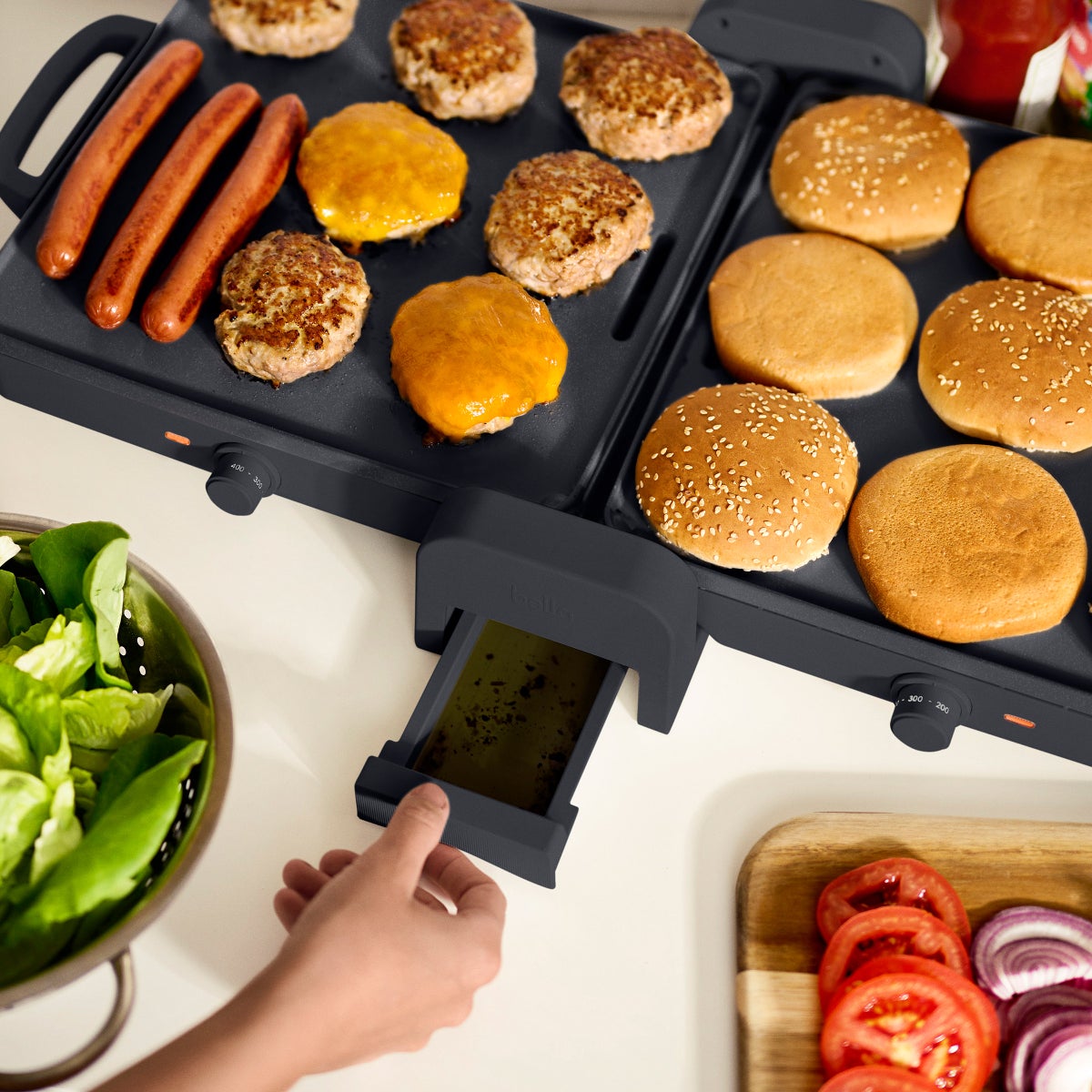 bella 12"x24" XL Fold and Store Griddle