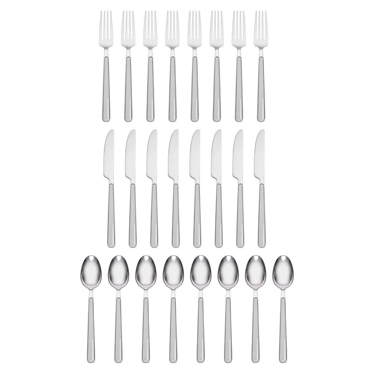 Oneida 24-piece Flatware Set with Caddy - Gray