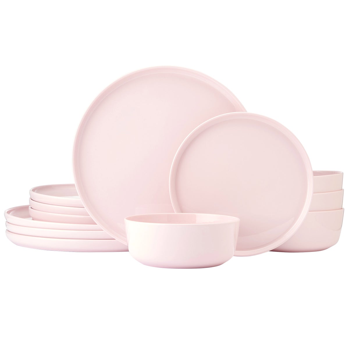 Mikasa Samantha 12-Piece Pink Bone China Dinnerware