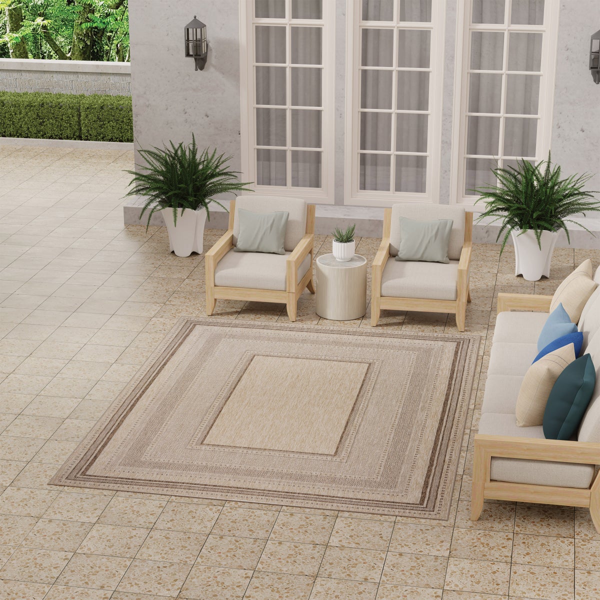 Nourison Garden Spring Indoor/Outdoor Area Rug, Hillside, 6'6" x 9'2"