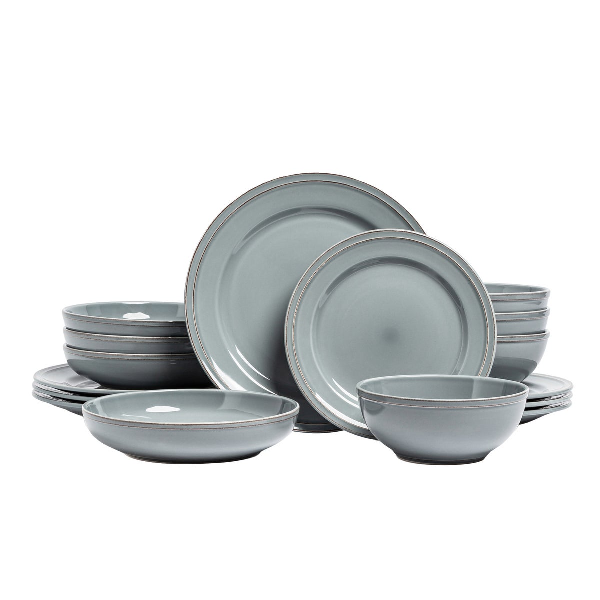 Over&Back Lake Como 16-piece Dinnerware Set In Blue