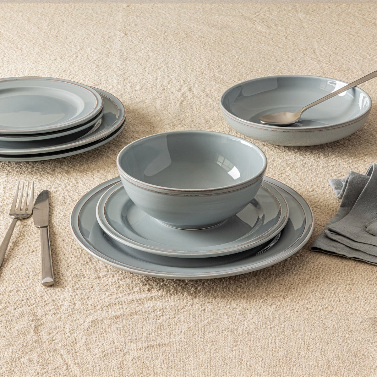 Over&Back Lake Como 16-piece Dinnerware Set In Blue