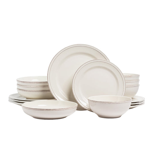 Over&Back Lake Como 16-piece Dinnerware Set In Ivory