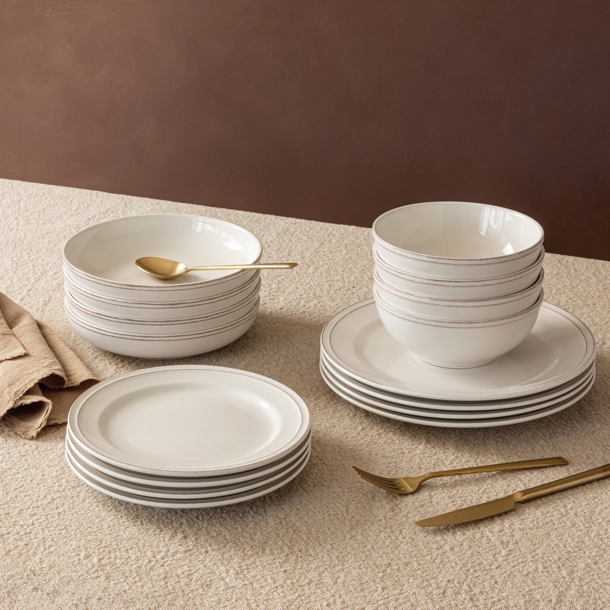 Over&Back Lake Como 16-piece Dinnerware Set In Ivory