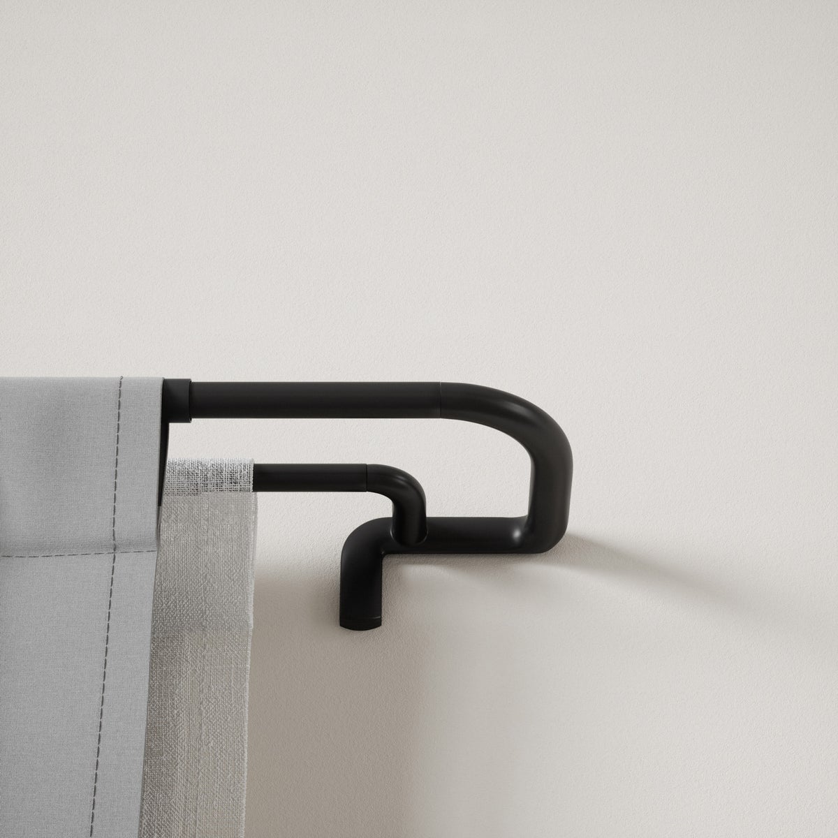 Umbra 3/4” Double Curtain Rod, 2-pack In Black