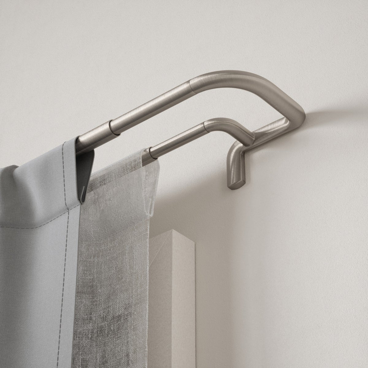 Umbra 3/4” Double Curtain Rod, 2-pack