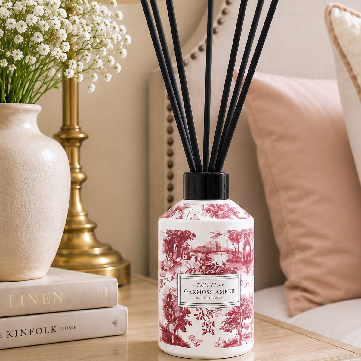 Home & Body Toile Fleur Reed Diffuser, Set of 3