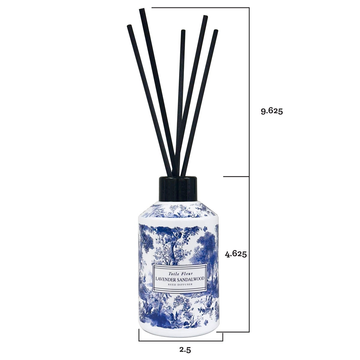Home & Body Toile Fleur Reed Diffuser, Set of 3