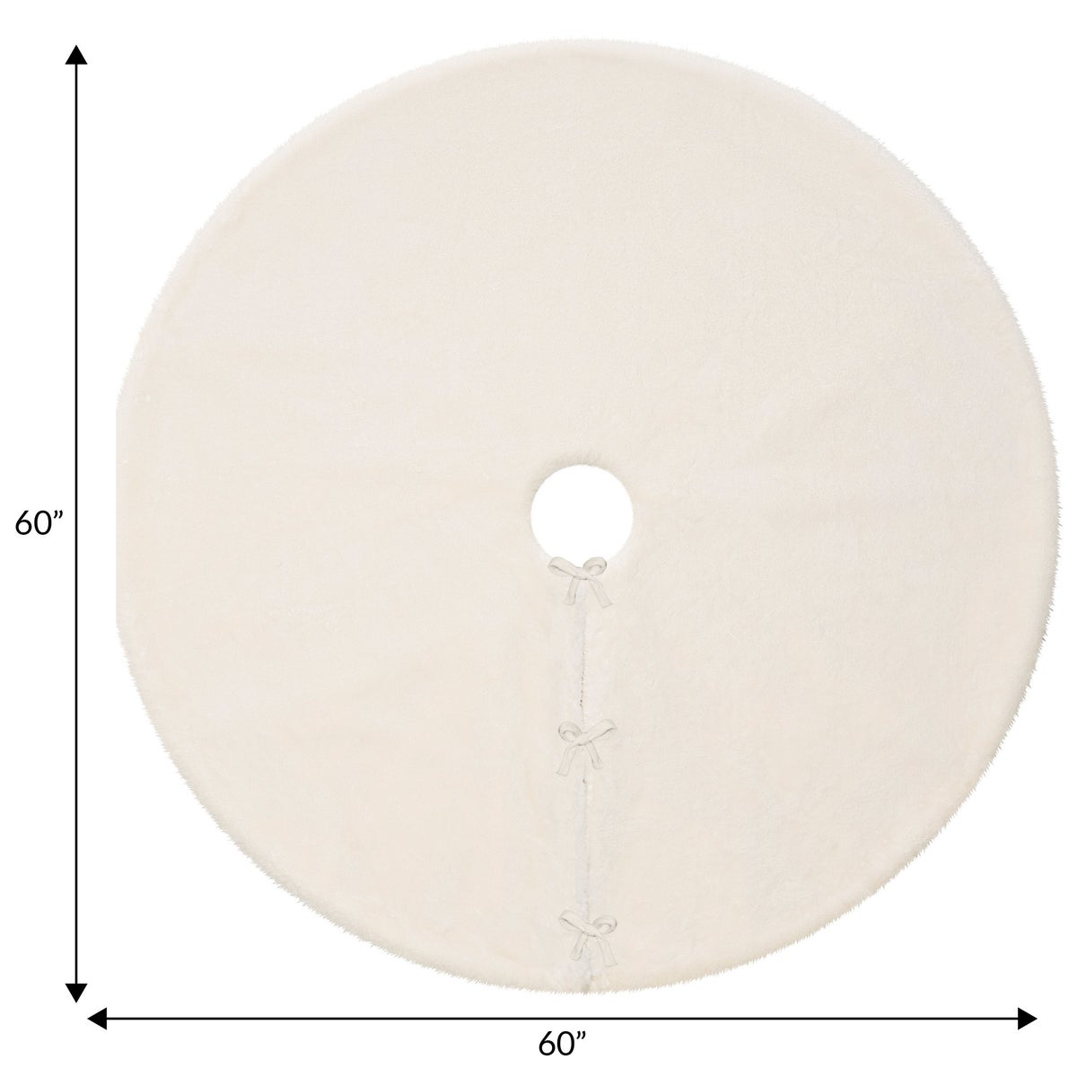 60" Mon Chateau Faux Fur Tree Skirt