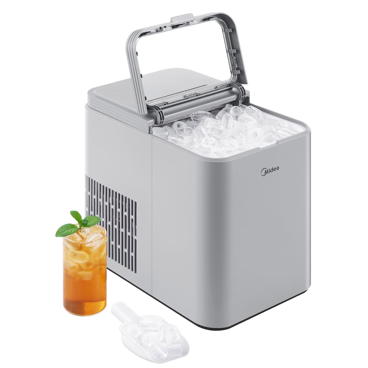 Midea Countertop Bullet-Ice Maker, 26.5 lb. with Two Ice Sizes