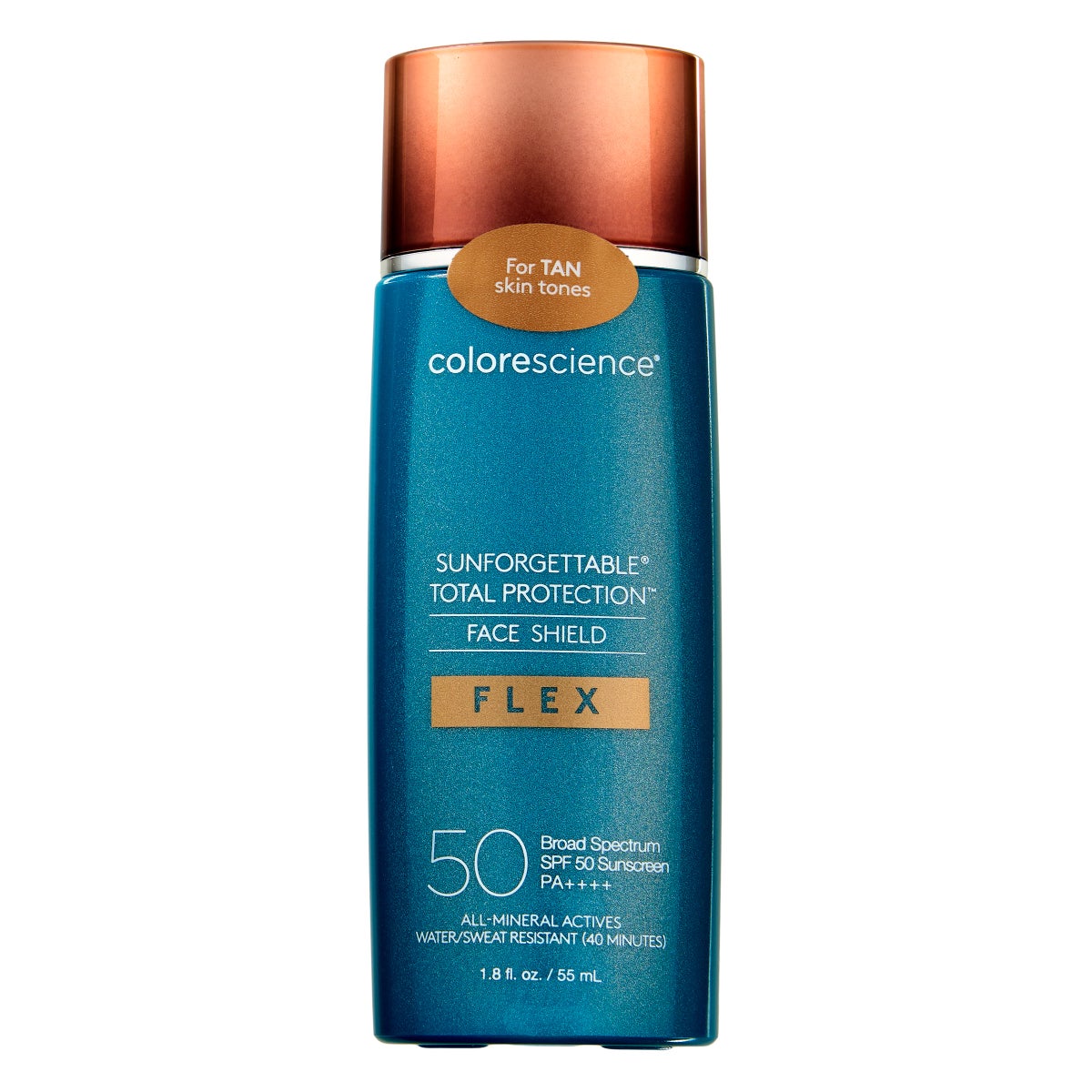Colorescience Tan Skin Tones Sunforgettable Total Protection Face Shield Flex SPF 50, 1.8 fl oz