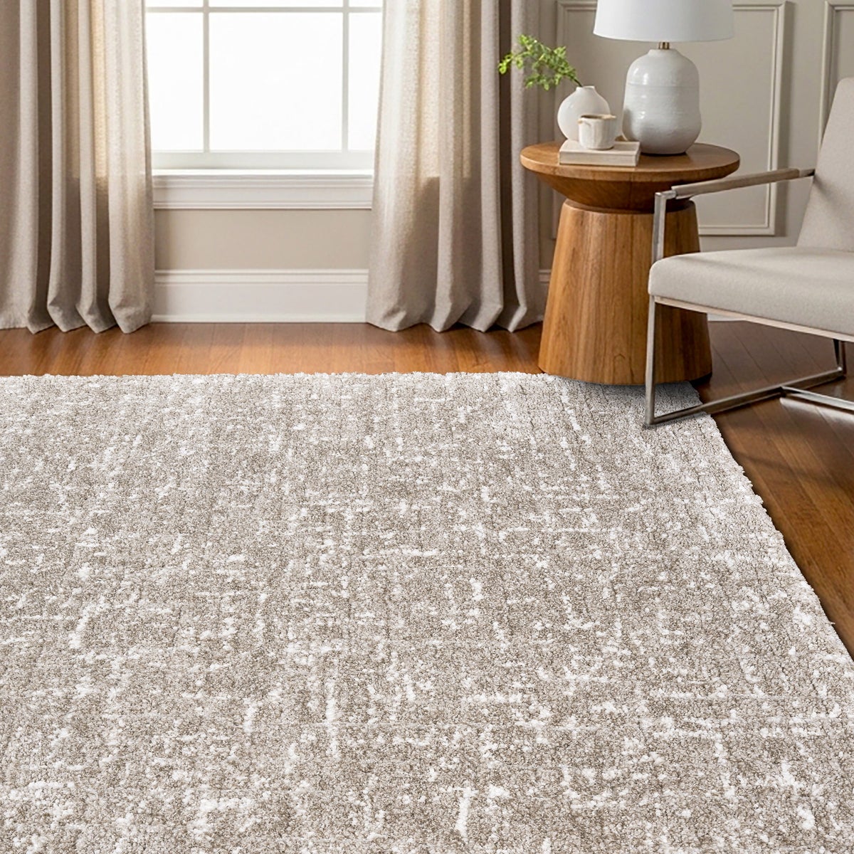 Gertmenian Turin Area Rug, Erykah Beige, 5’3” x 7’