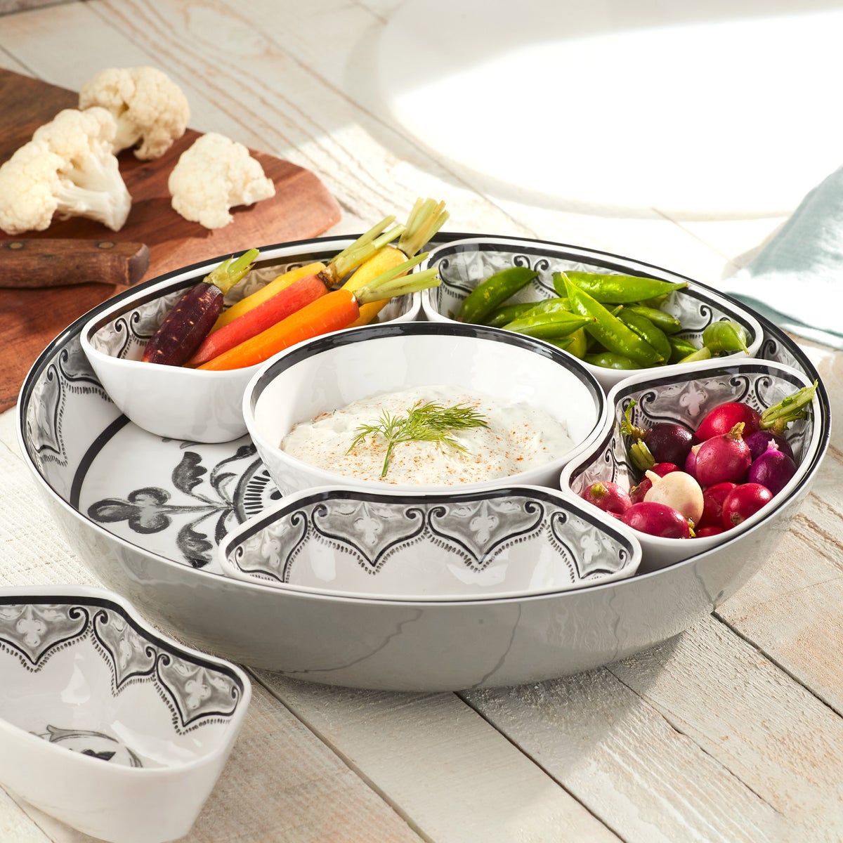 7-piece Melamine Lazy Susan with Cover