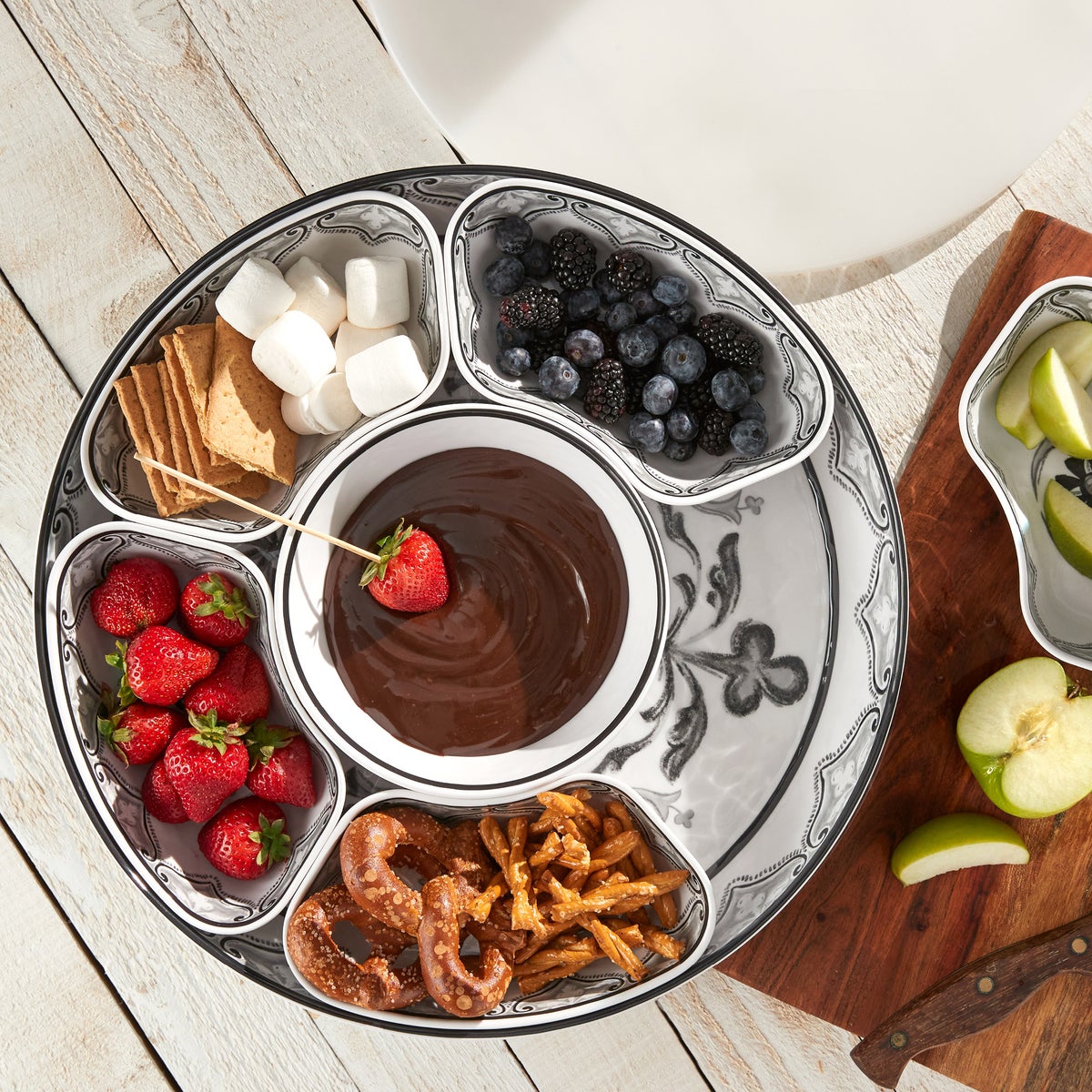 7-piece Melamine Lazy Susan with Cover