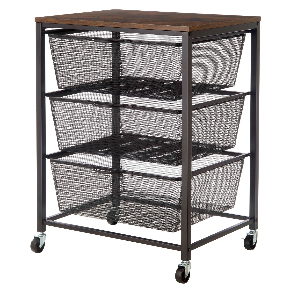 Edifice 3-tier Mesh Basket Cart