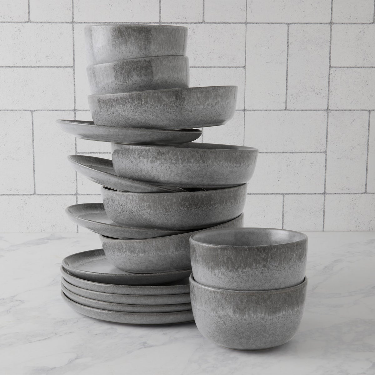 Denmark 16-piece Dinnerware Set - Gray
