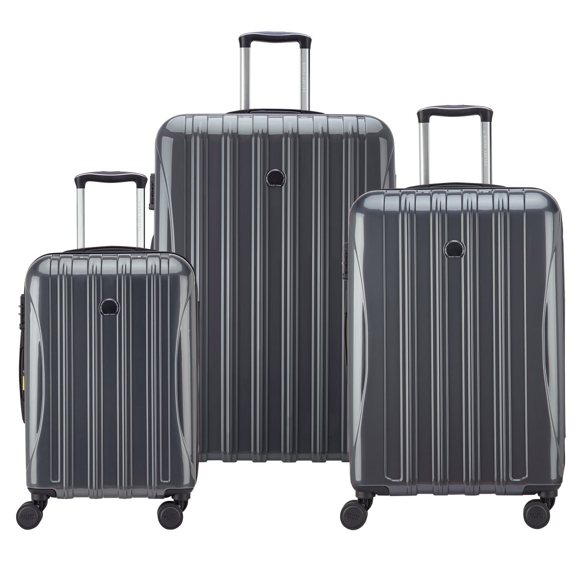 NEW - Delsey Paris Grey 3-piece Hardside Luggage Set