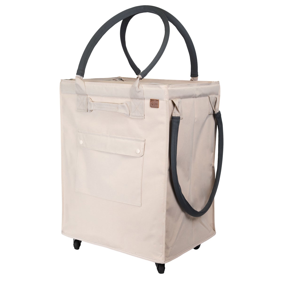 CleverMade Foldable Tote Bag on Wheels - Cream