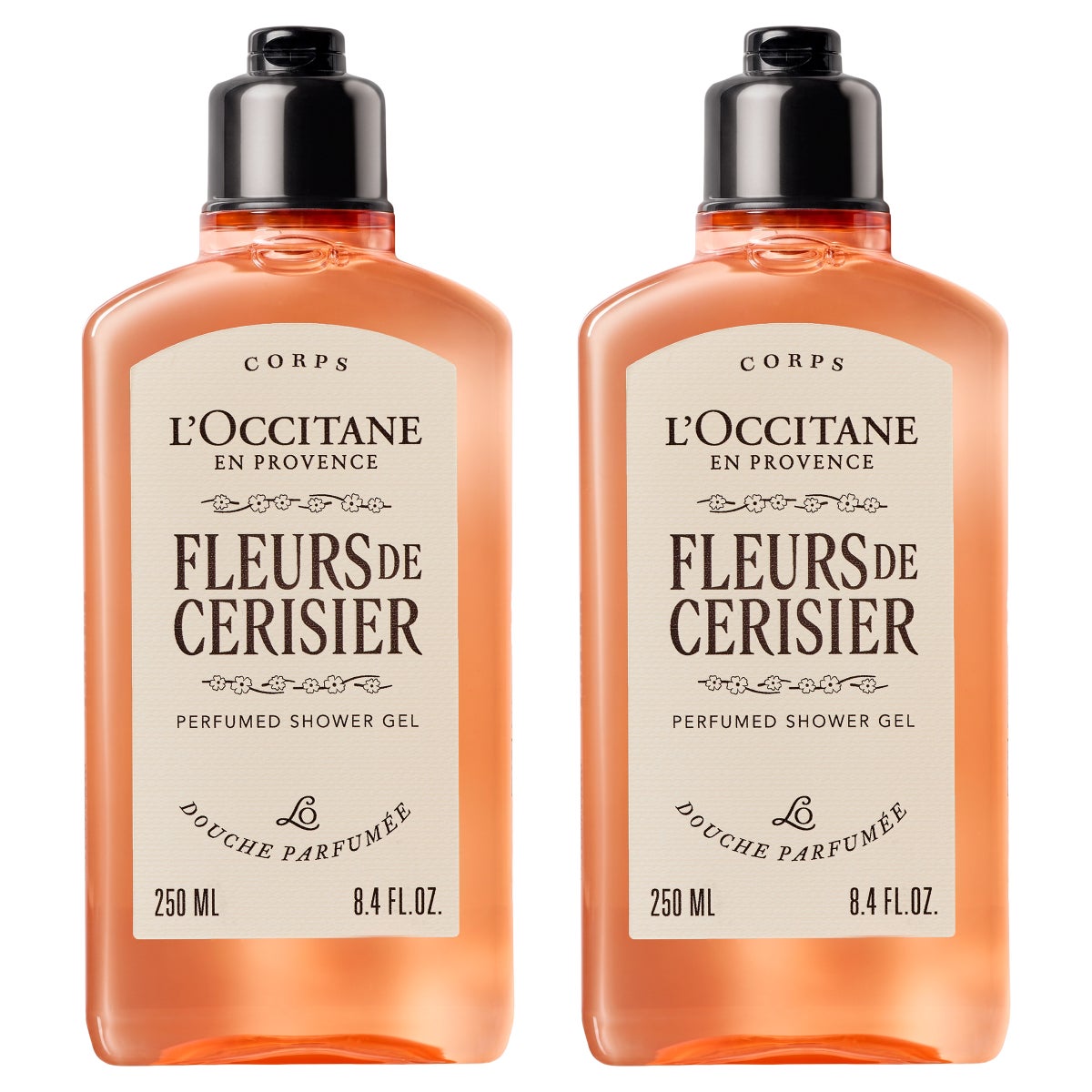 L'Occitane Fleurs De Cerisier Perfumed Shower Gel, 8.4 fl oz, 2-pack