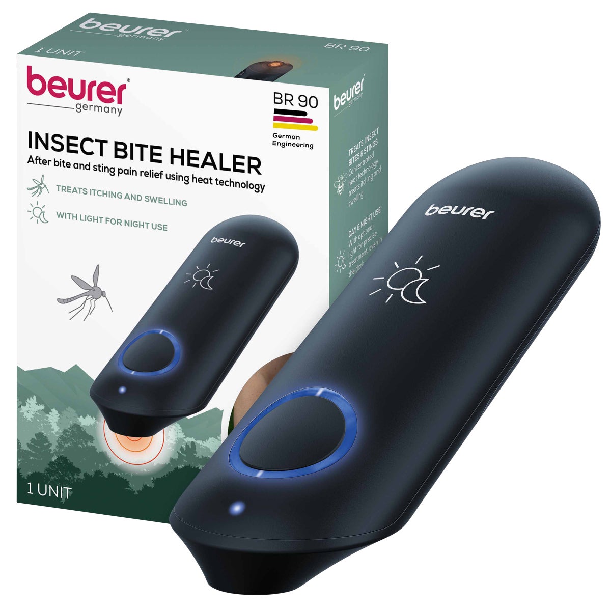 Beurer BR90 Insect Bite Healer with Light, Chemical-Free Bug Bite Relief