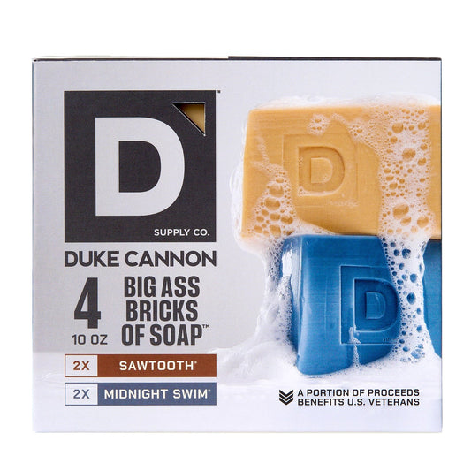 Duke Cannon Supply Co. Big Ass Brick of Soap for Men, 10 oz, 4-pack