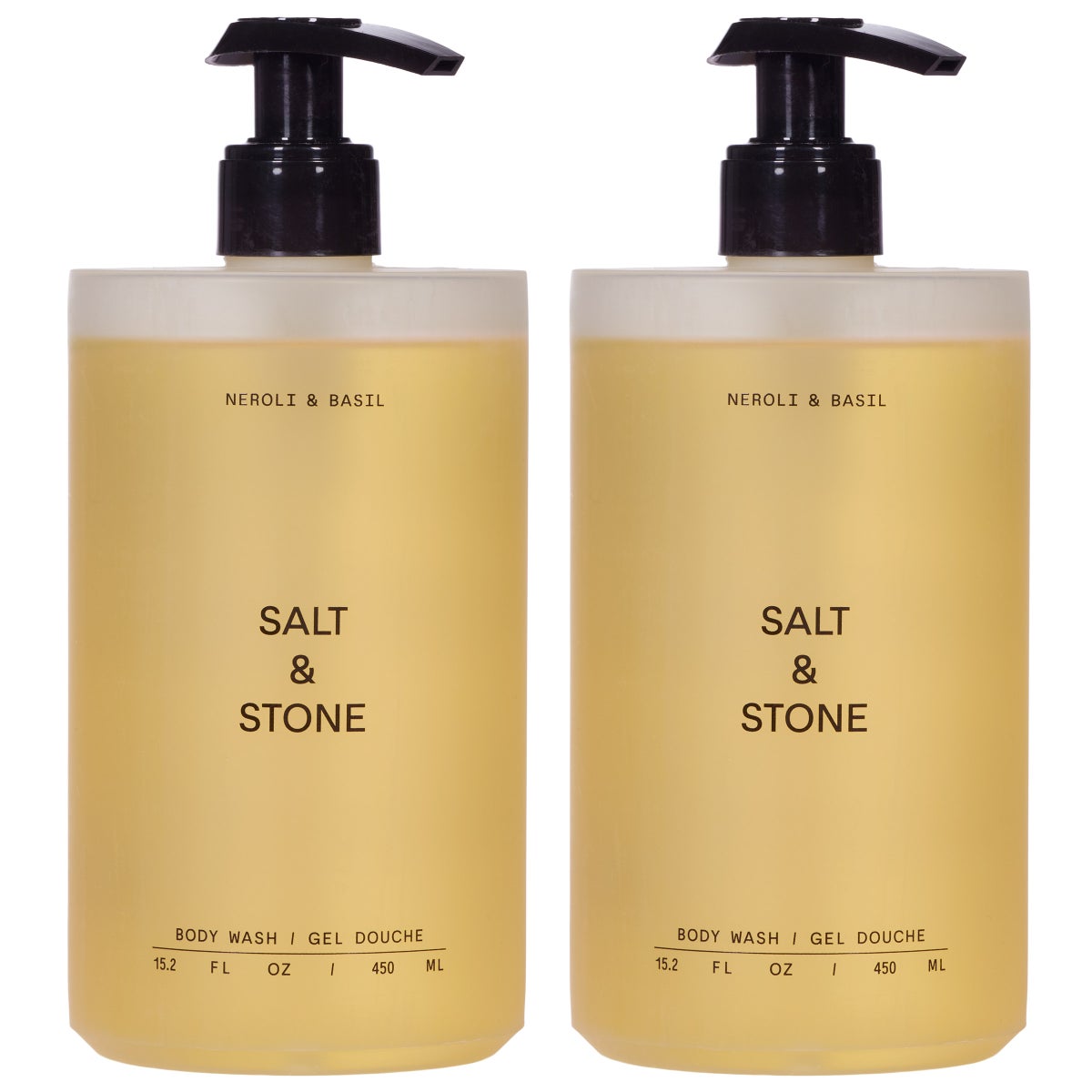 Salt & Stone Neroli & Basil Body Wash, 15.2 fl oz, 2-pack