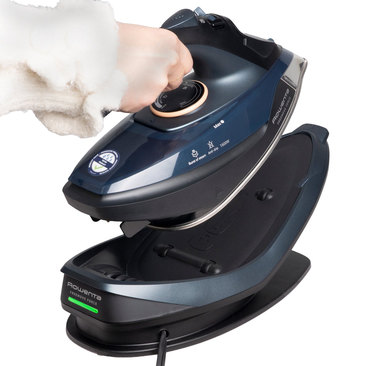Rowenta Freemove Force Cordless Steam Iron, 1600W, Rechargeable